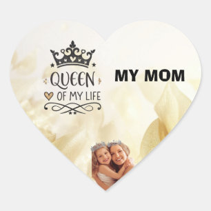 Adesivo Coração Elegante Rainha da minha Vida - minha mãe