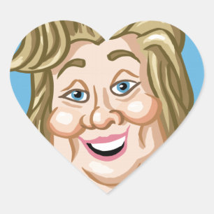 Adesivo Coração Eleição 2016 de Hilary Clinton