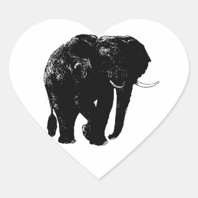 Adesivo Coração Elephant Heart Sticker (Frente)