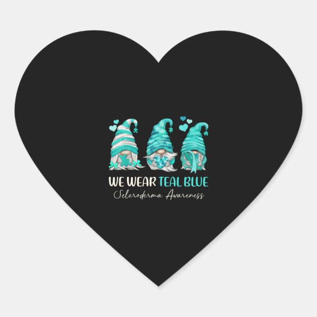 Adesivo Coração Em junho Vestimos o azul-lacaio Scleroderma Awaren (Frente)