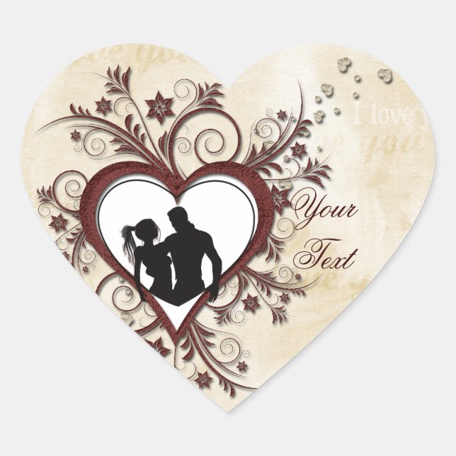 ADESIVO CORAÇÃO EM VESTIDOS DE AMOR (Frente)