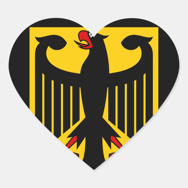 Adesivo Coração emblema alemão (Frente)