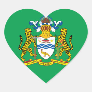 Adesivo Coração emblema da Guiana