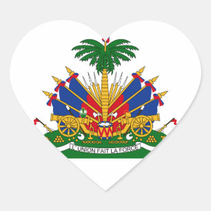 Adesivo Coração emblema de haiti