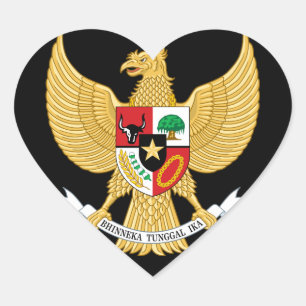 Adesivo Coração emblema de Indonésia
