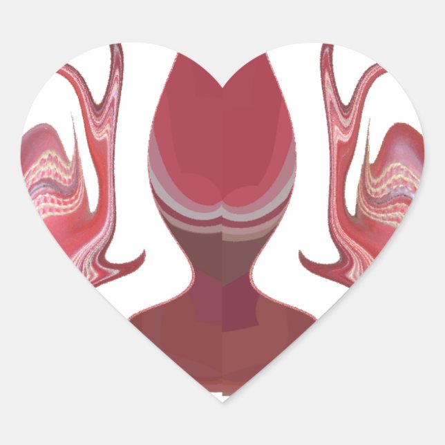 Adesivo Coração Embres da Terra: Tapeçaria Texturizada da África (Frente)