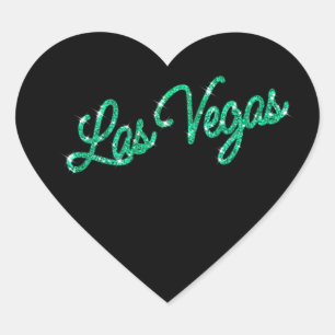 Adesivo Coração Emerald Las Vegas Sparkles Sticker