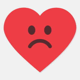 Adesivo Coração Emoji Coração Vermelho Chorando Sticker Cartoon Ma