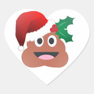 Adesivo Coração emoji do tombadilho de Papai Noel