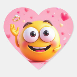 Adesivo Coração Emoji Engajado