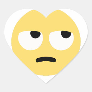 Adesivo Coração emoji eye roll