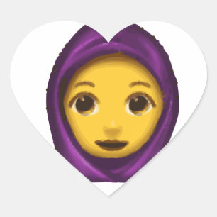 Adesivo Coração emoji hajib