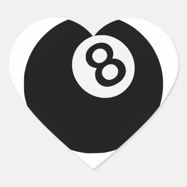 Adesivo Coração emoji oito bolas (Frente)