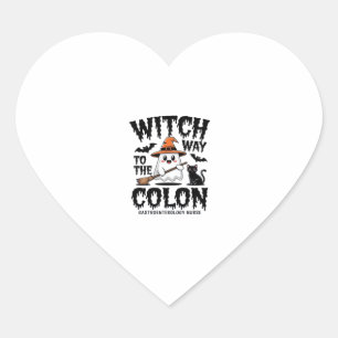 Adesivo Coração Endo Enfermeira Halloween Enfermeira Gastrointesti