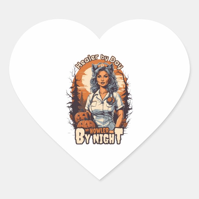 Adesivo Coração Enfermeira Enfermeira - Enfermeira - Enfermeira Ha (Frente)