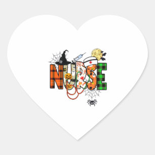 Adesivo Coração Enfermeira Halloween Sticker