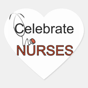 Adesivo Coração Enfermeiras Celebram Camisas e Presentes