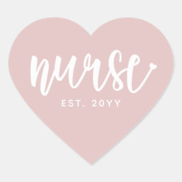 Adesivo Coração Enfermeiro Personalizado Enfermeiro Est Typografia