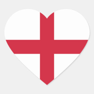 Adesivo Coração England Flag Heart Sticker