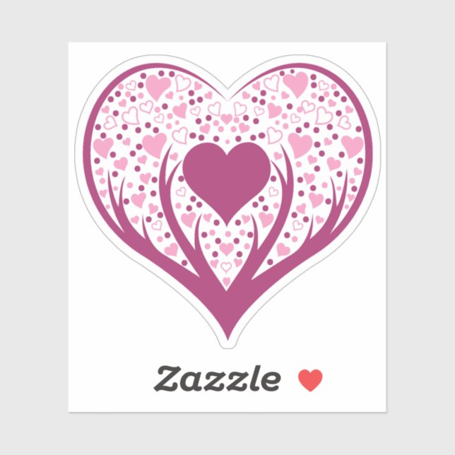 Adesivo Coração Engraçado (Folha)