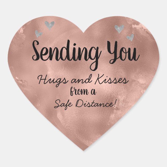 Adesivo Coração Enviando Amor (Frente)