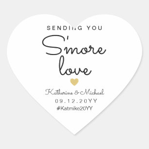 Adesivo Coração Enviando lhe o favor do casamento do divertimento