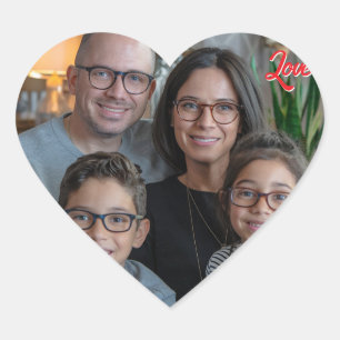 Adesivo Coração enviar imagem Foto personalizada Feliz Dia dos Nam