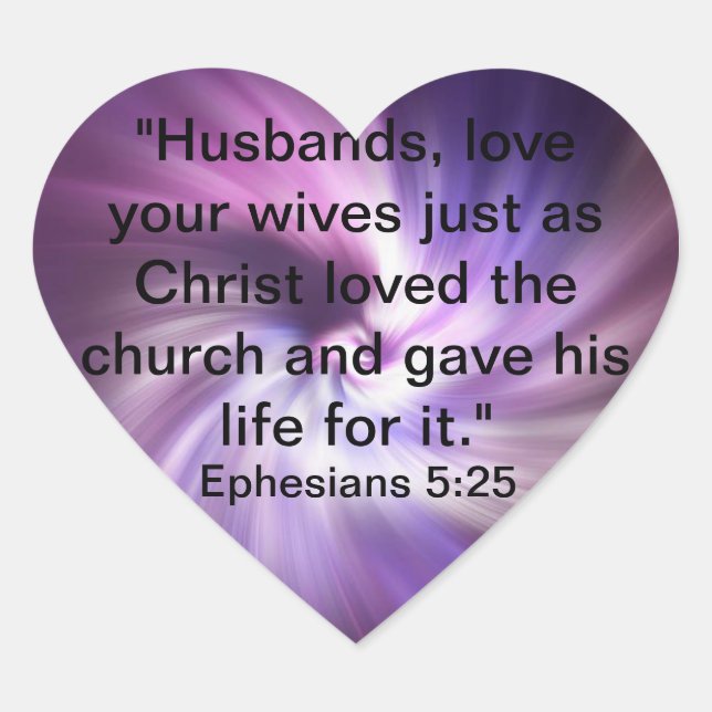 Adesivo Coração Ephesianos 5:25 (Frente)