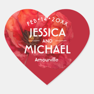 Adesivo Coração Escarlet Elegância Petal
