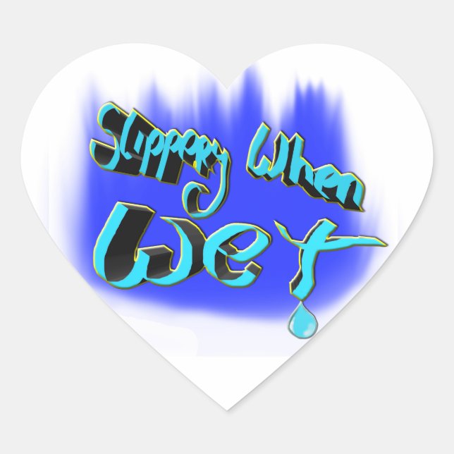 Adesivo Coração escorregadia quando molhada (Frente)