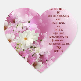 Adesivo Coração Escritura Criança de Deus Escritura