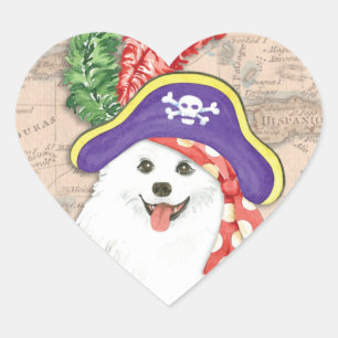 Adesivo Coração Eskimo Americano Pirata Heart Sticker