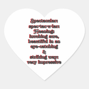 Adesivo Coração Espetacular: ・ de definição tac ・ u lar ・