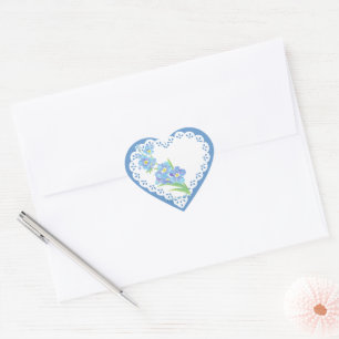 Adesivo Coração Esqueça-me de não ser o Ouvido da Flor do Jardim d