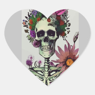 Adesivo Coração Esqueleto de sanduíche nunca melhor