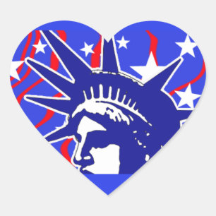 Adesivo Coração Estátua dos Autocolantes