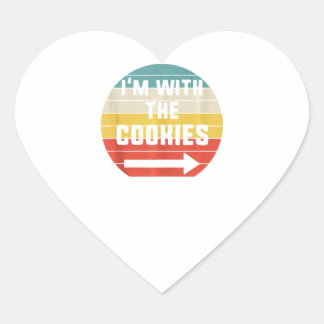 Adesivo Coração Estou Com Cookies Que Correspondem À Figurança De