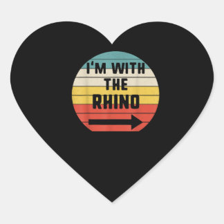 Adesivo Coração Estou com o Rhino Halloween a combinar a roupa de