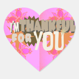 Adesivo Coração Estou grato por você: Uma expressão sincera