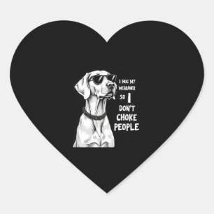Adesivo Coração Eu Abraço O Meu Weimaraner Para Que Eu Não Engole