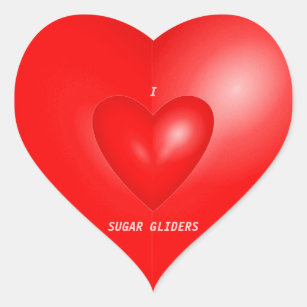 Adesivo Coração Eu Adoro Gliders