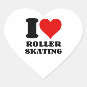 ADESIVO CORAÇÃO EU ADORO ROLLER SKATING