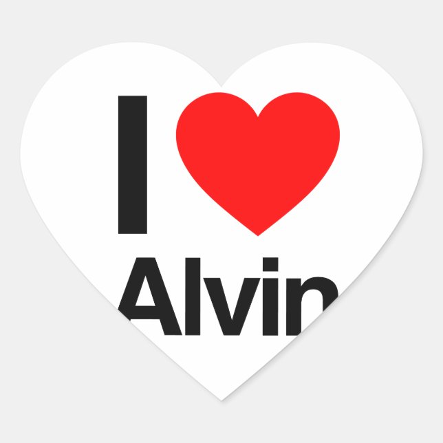 Adesivo Coração eu amo alvin (Frente)