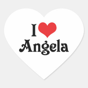 Adesivo Coração Eu Amo Angela