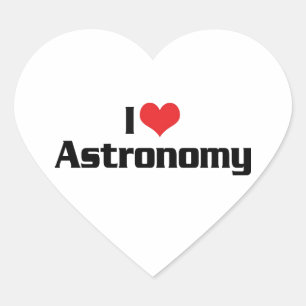 Adesivo Coração Eu Amo Astronomia do Coração - Observador de Estre