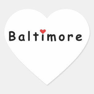 Adesivo Coração Eu amo Baltimore