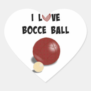 Adesivo Coração Eu Amo Bocce Ball