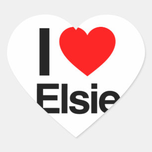 Adesivo Coração eu amo elsie