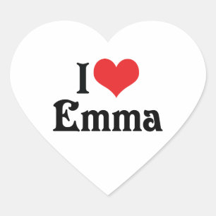 Adesivo Coração Eu Amo Emma
