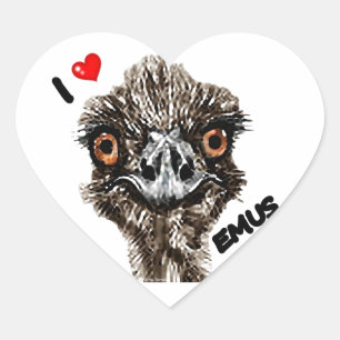 ADESIVO CORAÇÃO EU AMO EMUS